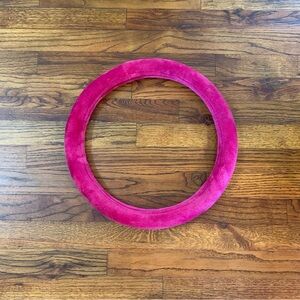 Soft Car Steering Wheel Cover Fuzzy Plush Steering Wheel Covers Car Hot Pink